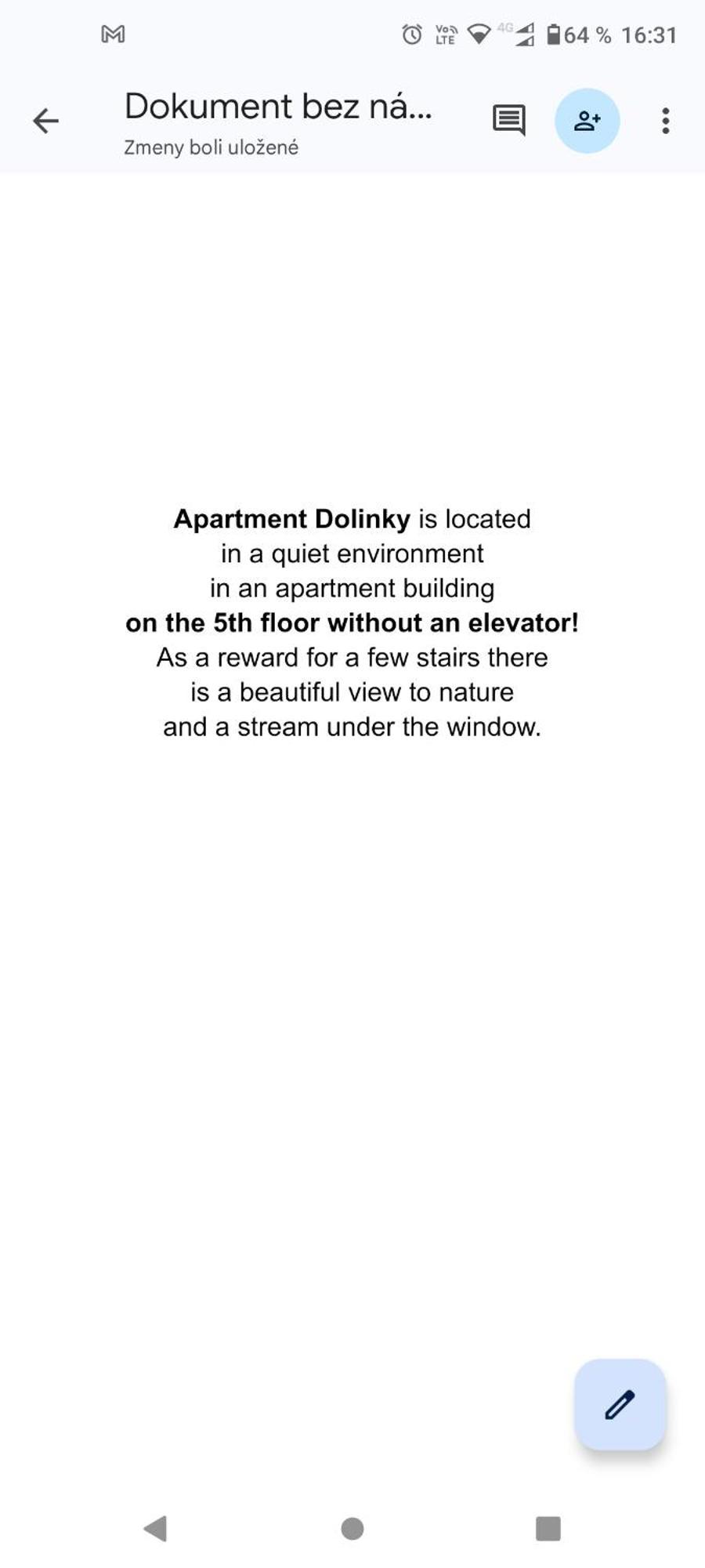 Apartmán Dolinky Vyhne Exterior foto